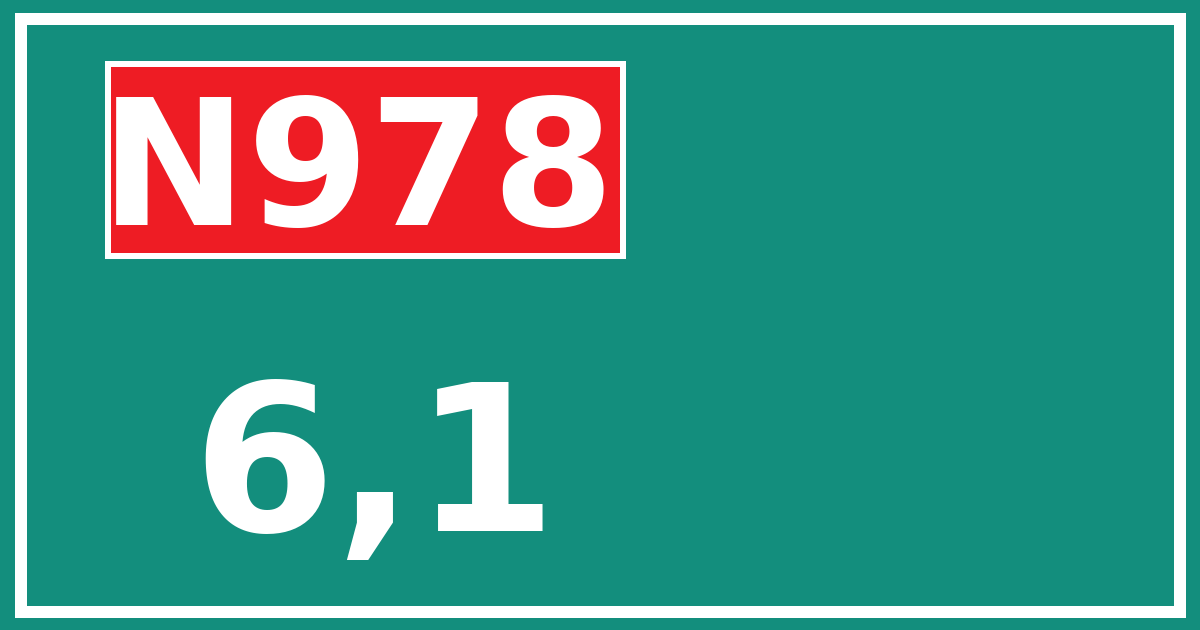 Hectometerbord N978 6,1