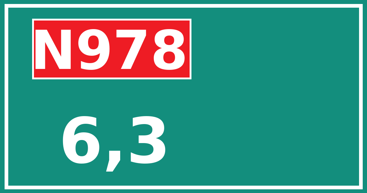 Hectometerbord N978 6,3