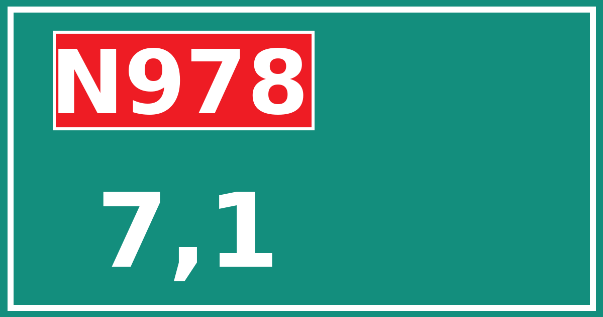 Hectometerbord N978 7,1