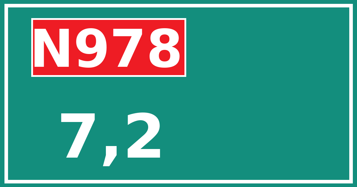 Hectometerbord N978 7,2