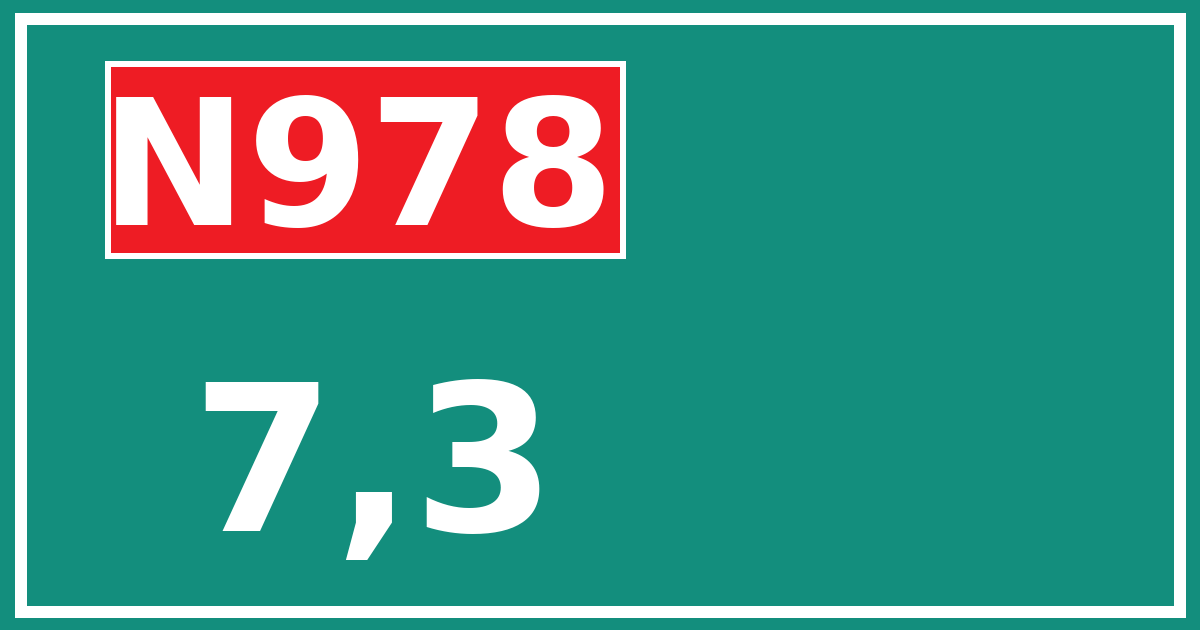 Hectometerbord N978 7,3