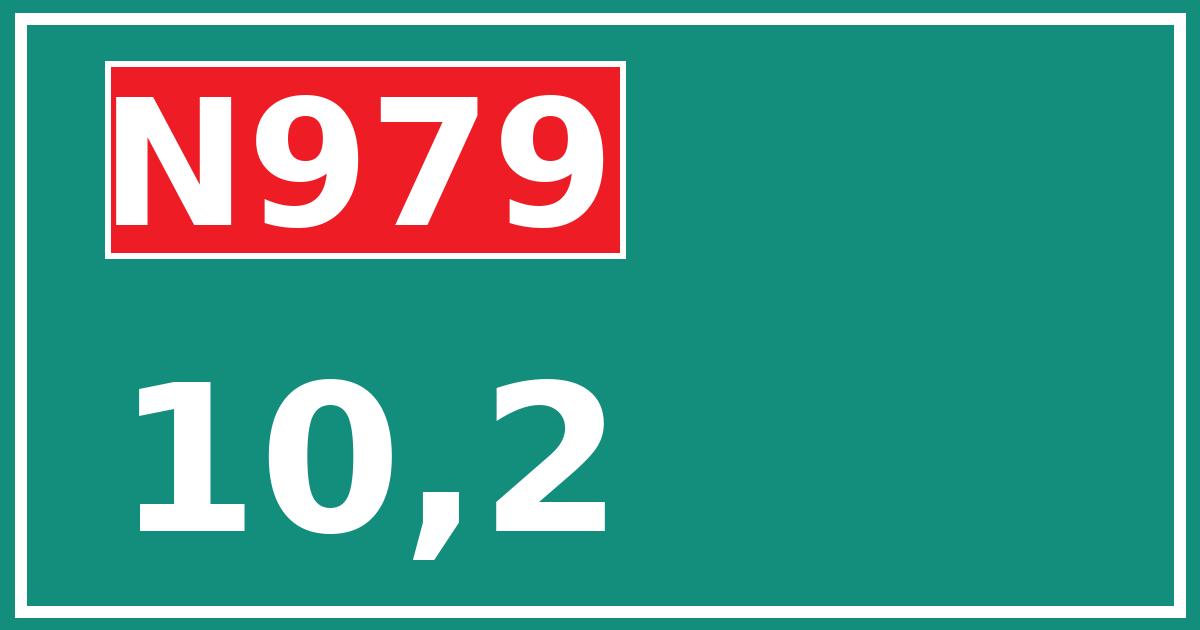 Hectometerbord N979 10,2