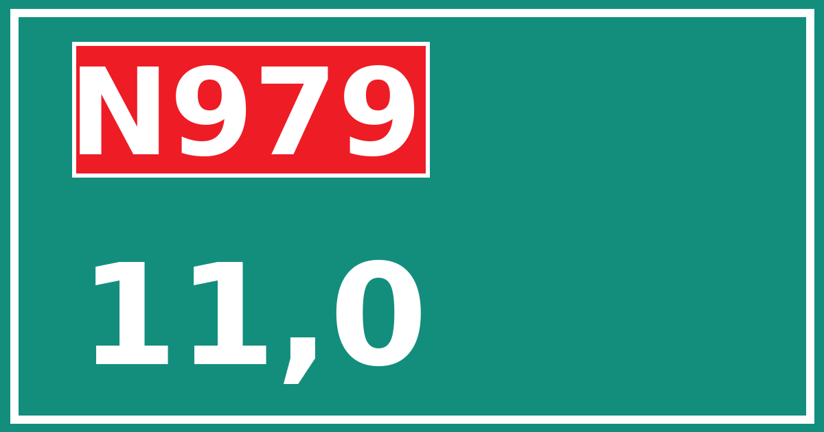 Hectometerbord N979 11,0
