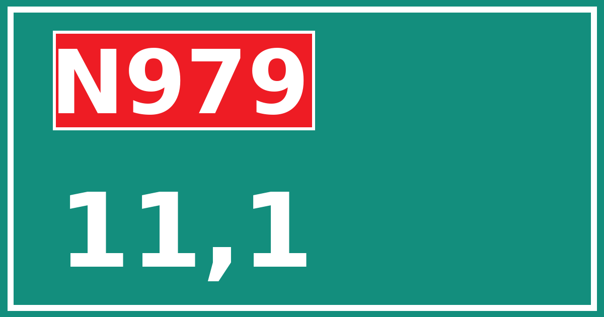 Hectometerbord N979 11,1