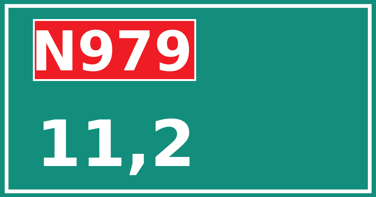 Hectometerbord N979 11,2