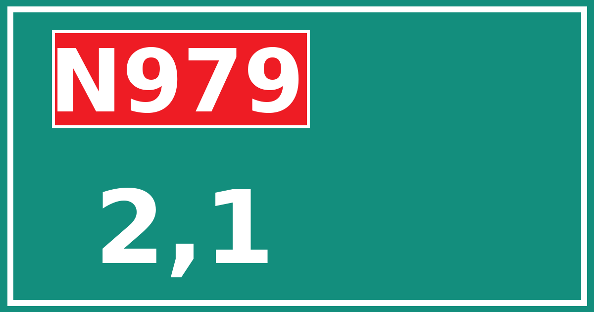 Hectometerbord N979 2,1