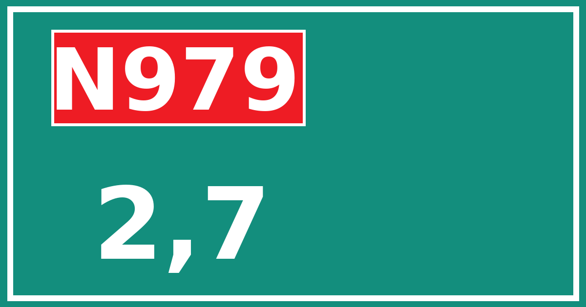 Hectometerbord N979 2,7
