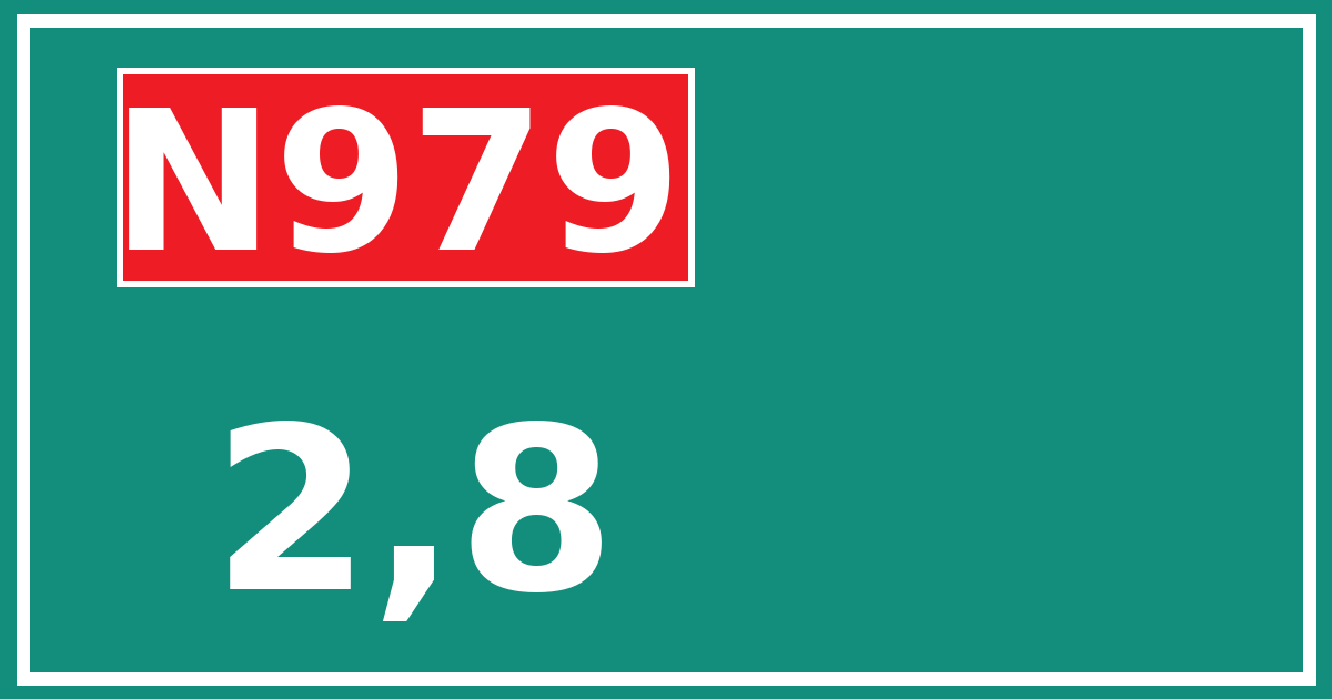 Hectometerbord N979 2,8