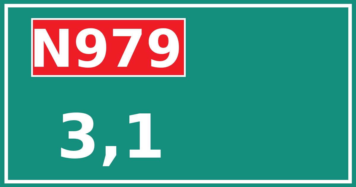 Hectometerbord N979 3,1