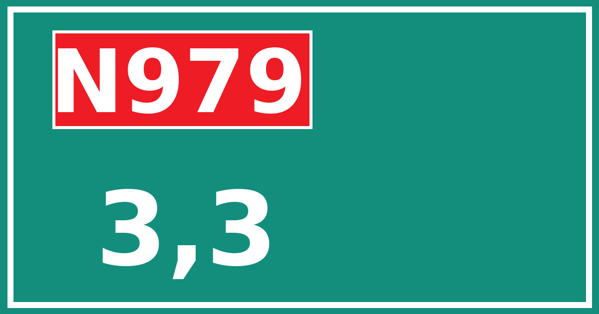 Hectometerbord N979 3,3