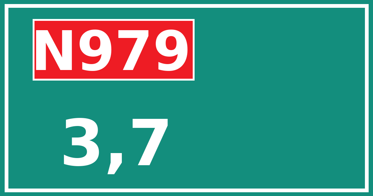Hectometerbord N979 3,7