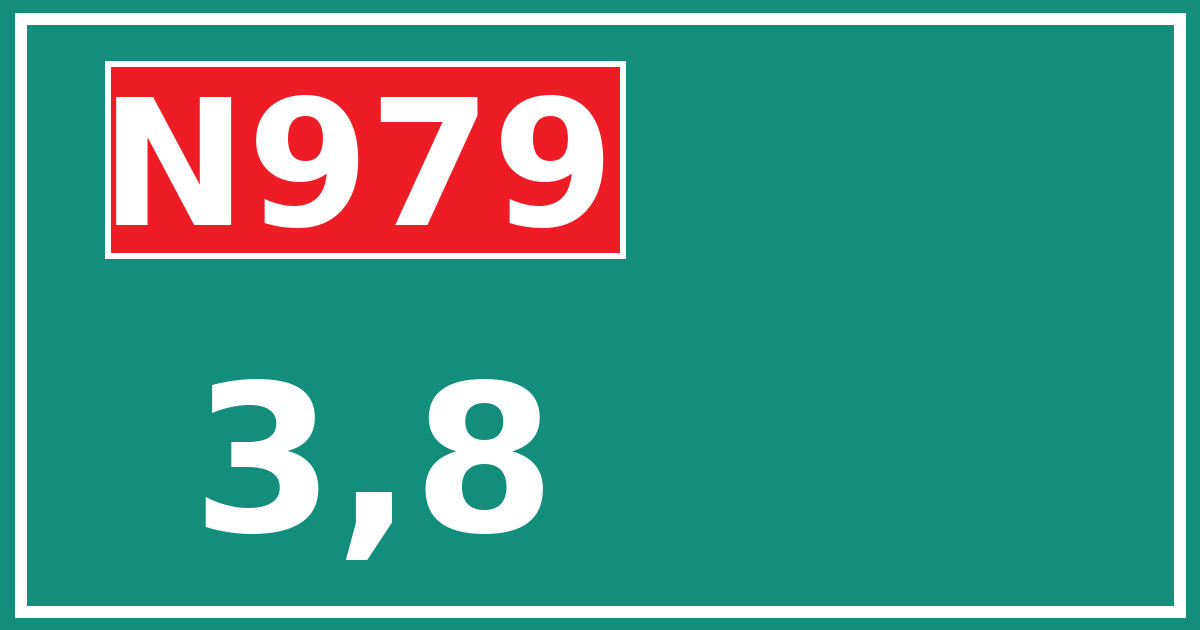 Hectometerbord N979 3,8