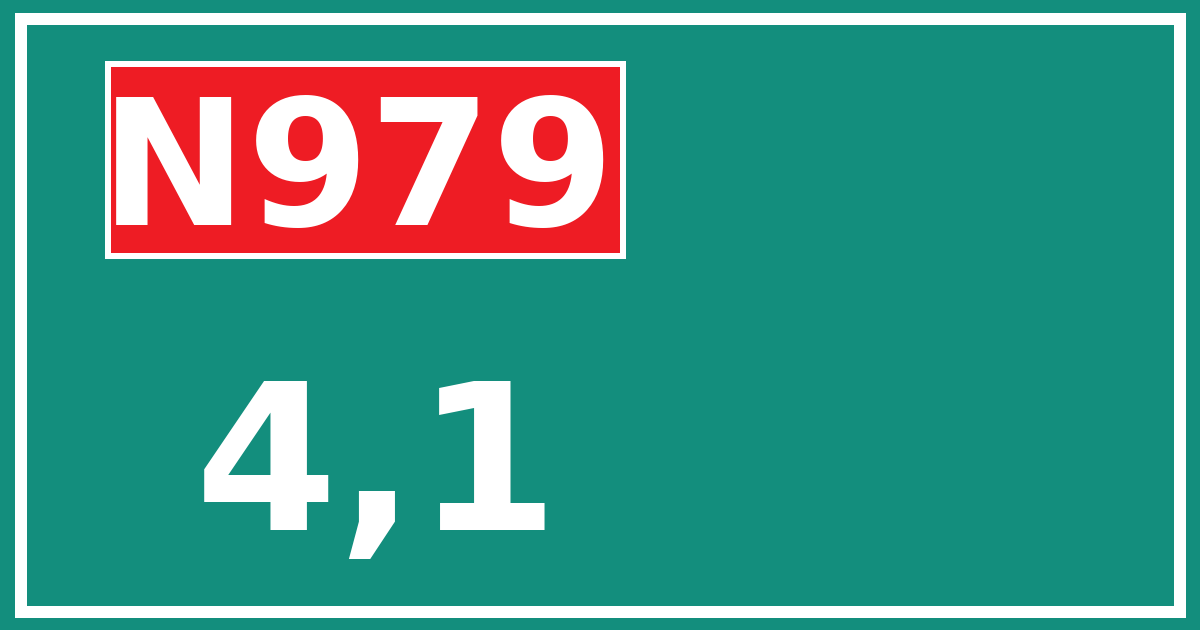 Hectometerbord N979 4,1