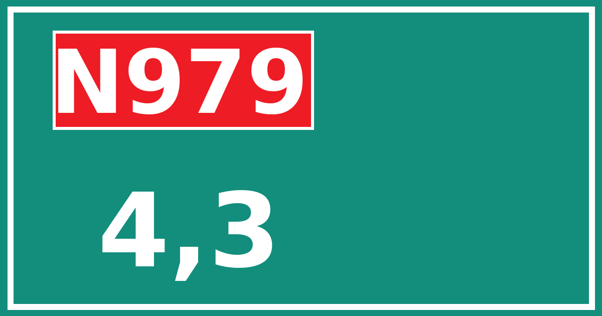 Hectometerbord N979 4,3