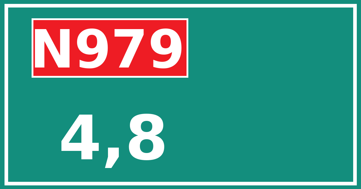 Hectometerbord N979 4,8