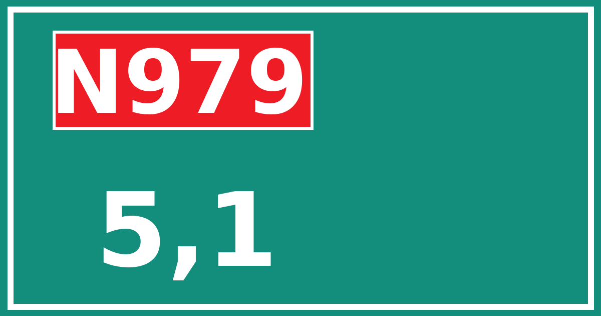 Hectometerbord N979 5,1