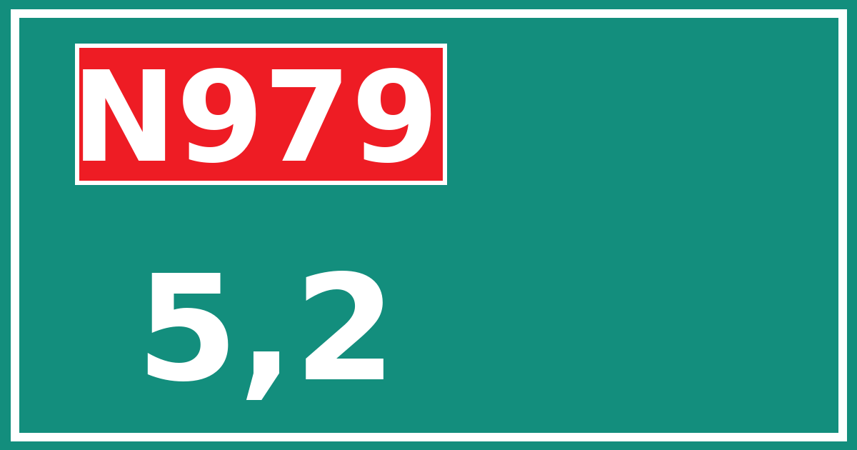 Hectometerbord N979 5,2