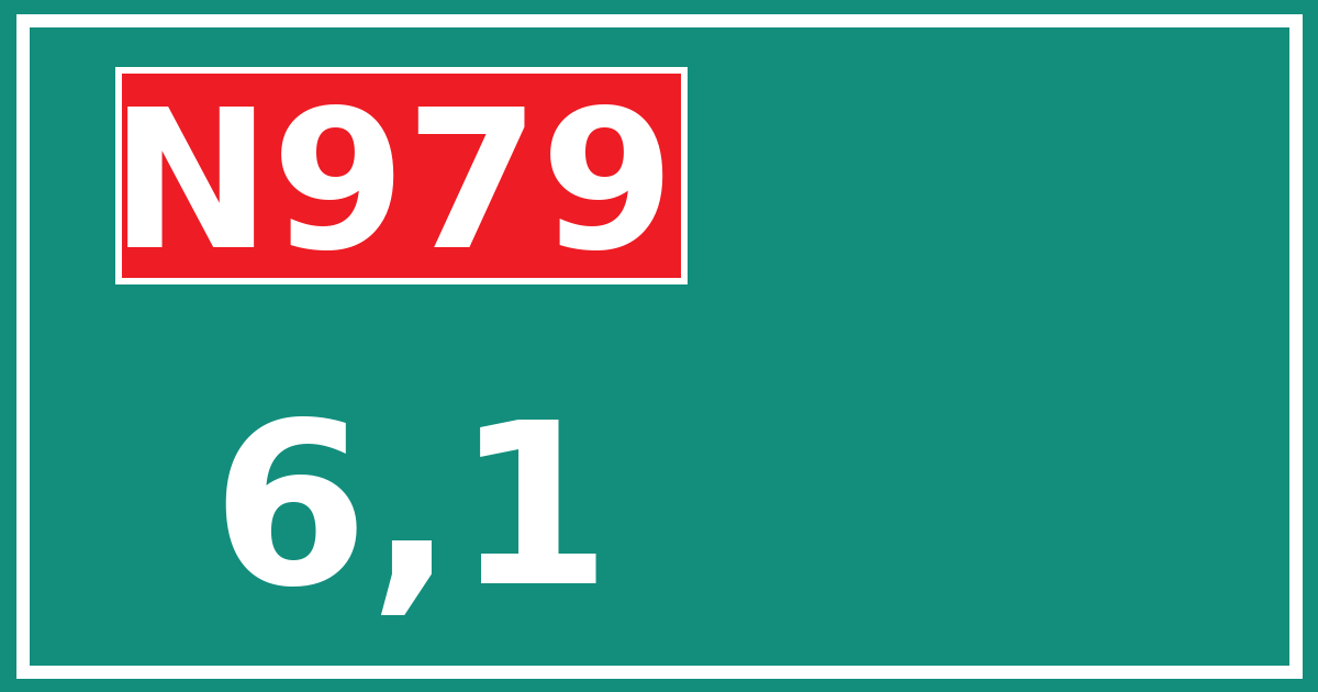 Hectometerbord N979 6,1