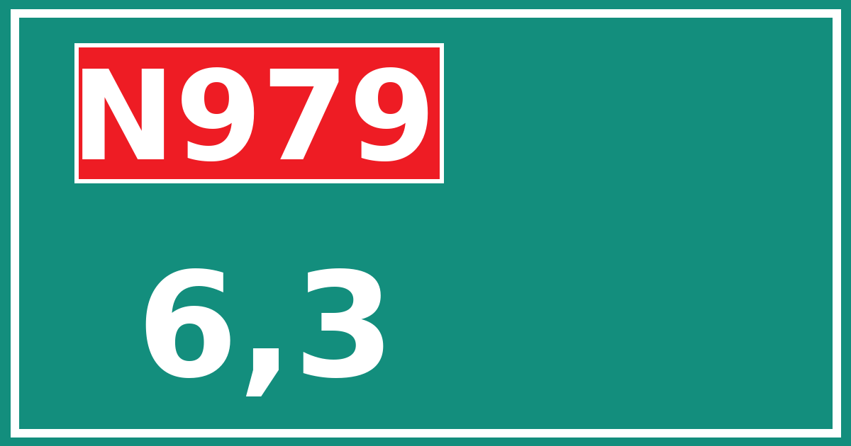 Hectometerbord N979 6,3