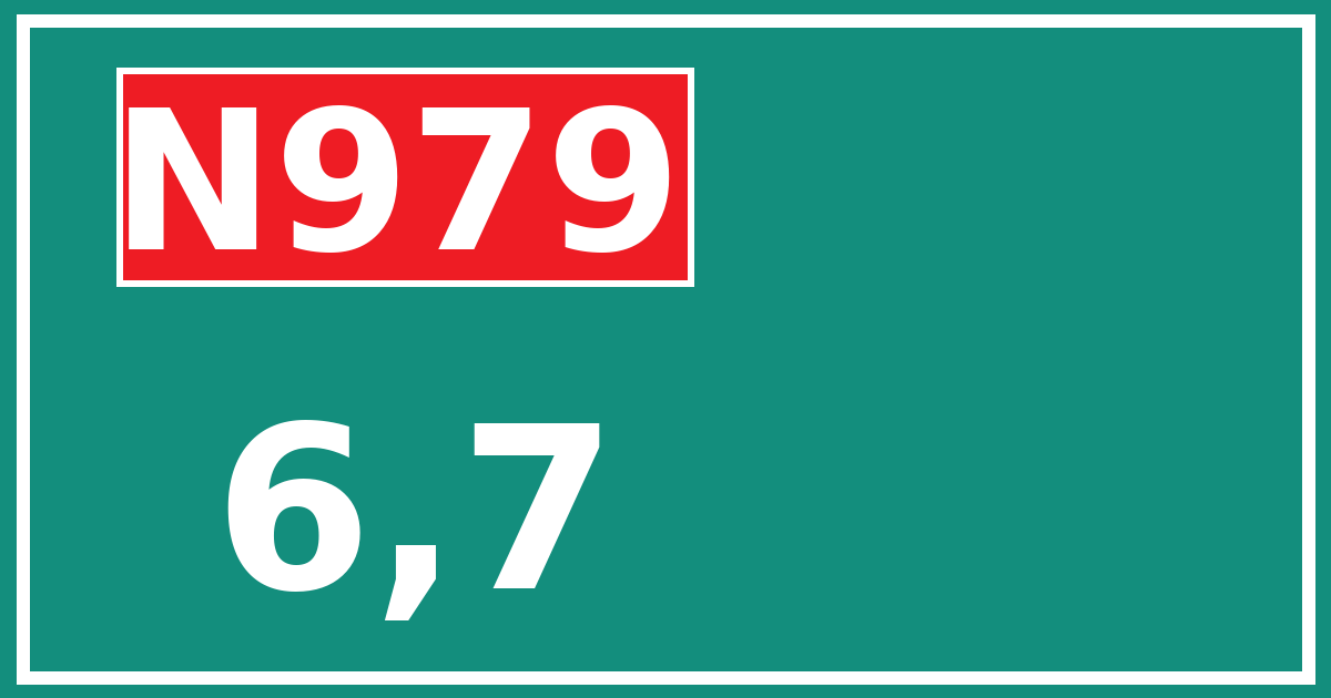 Hectometerbord N979 6,7
