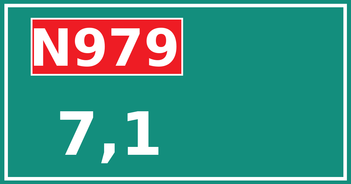 Hectometerbord N979 7,1