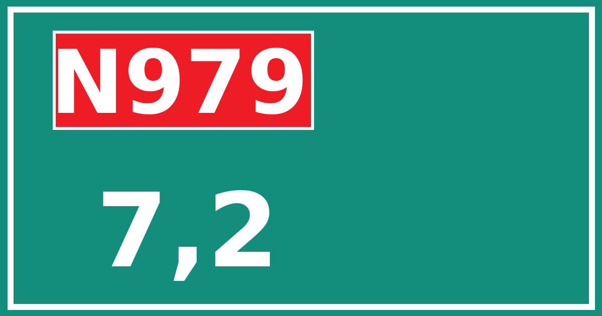 Hectometerbord N979 7,2