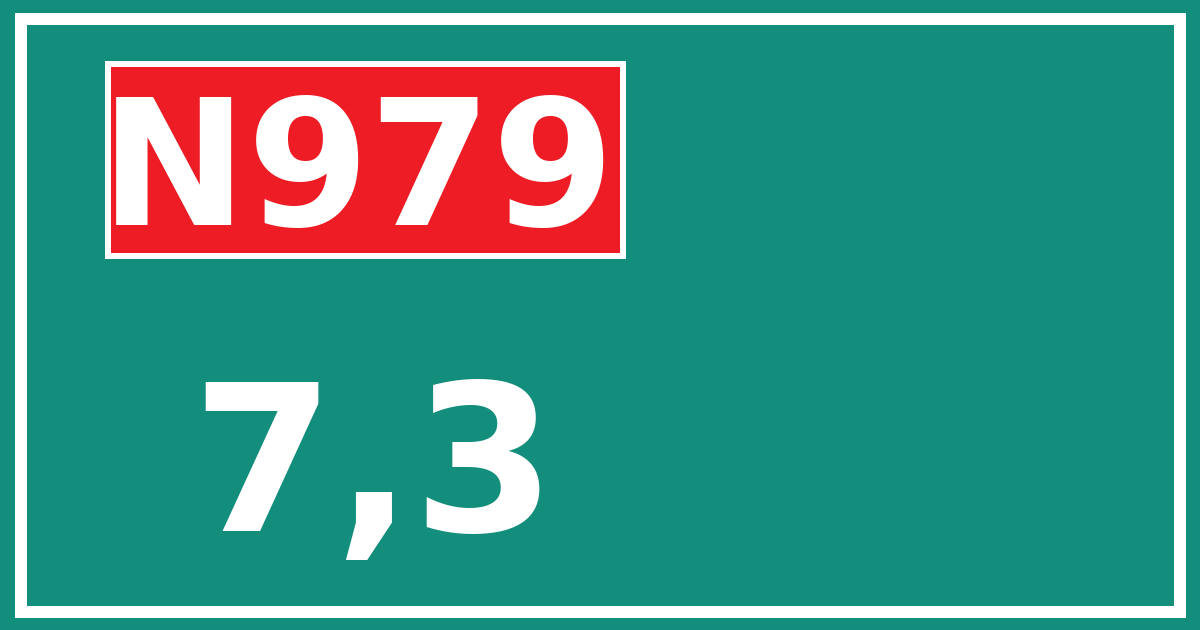 Hectometerbord N979 7,3
