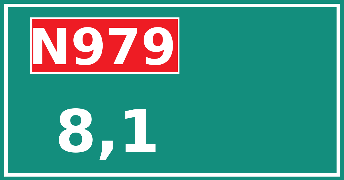 Hectometerbord N979 8,1