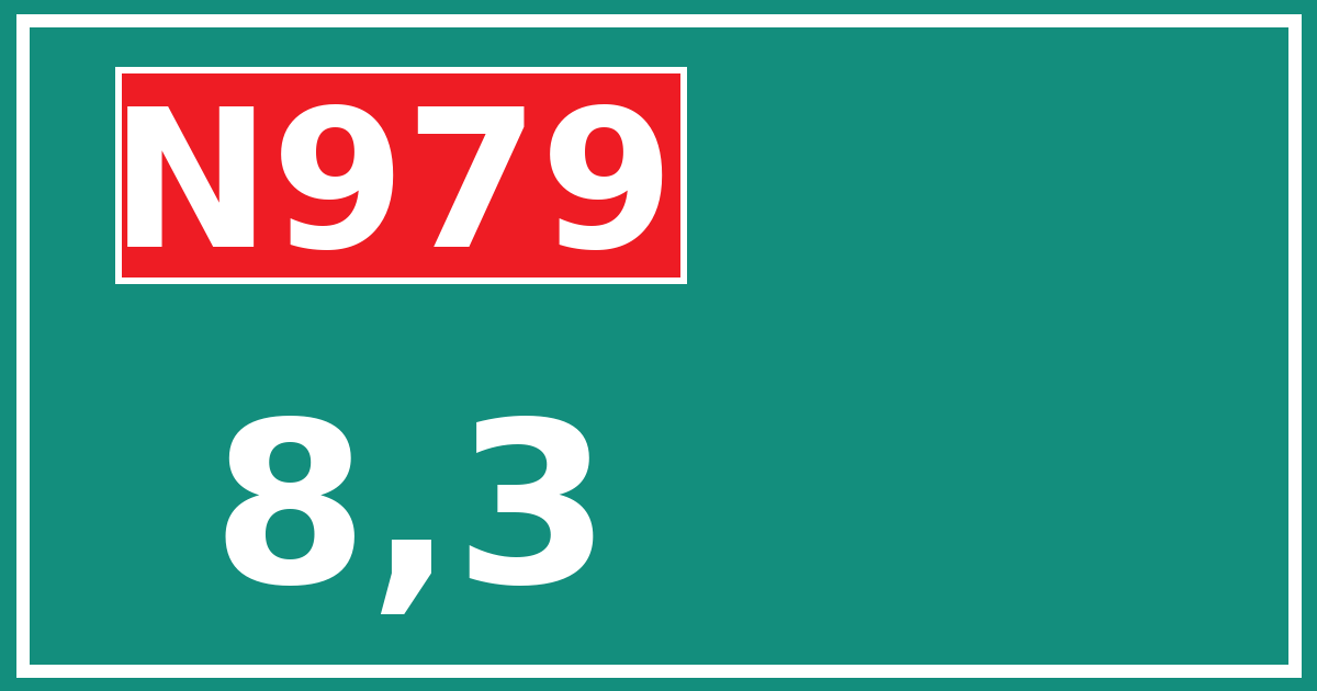 Hectometerbord N979 8,3