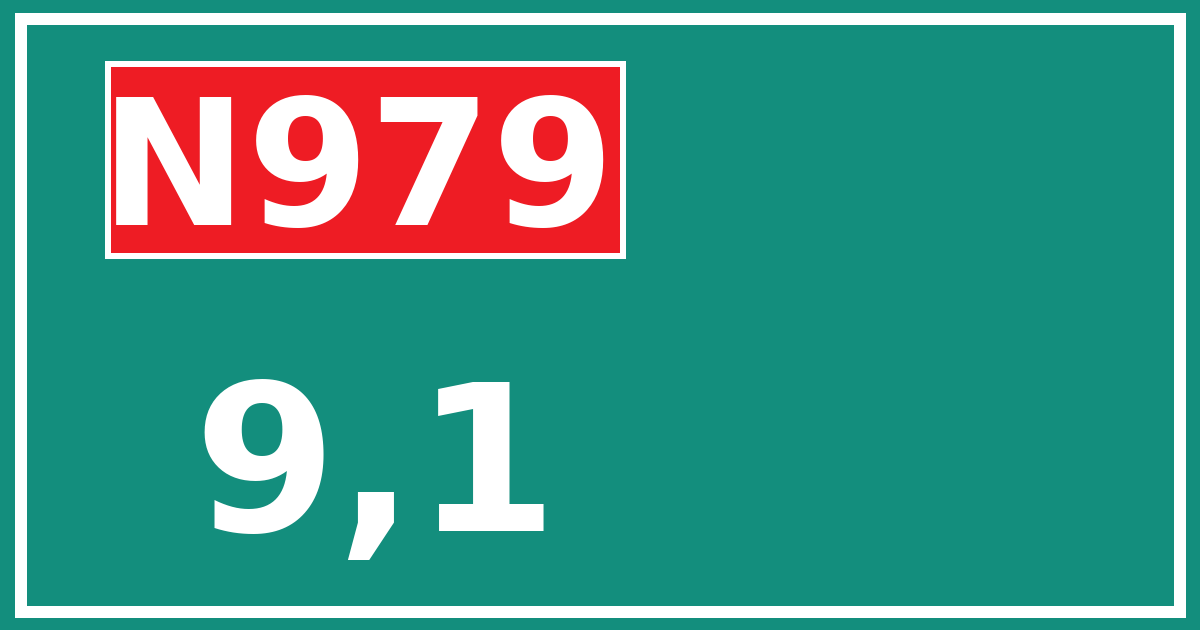 Hectometerbord N979 9,1