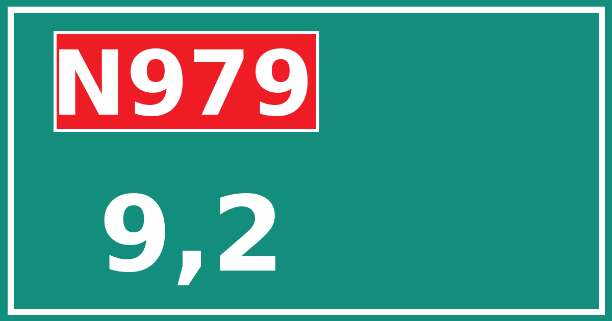 Hectometerbord N979 9,2