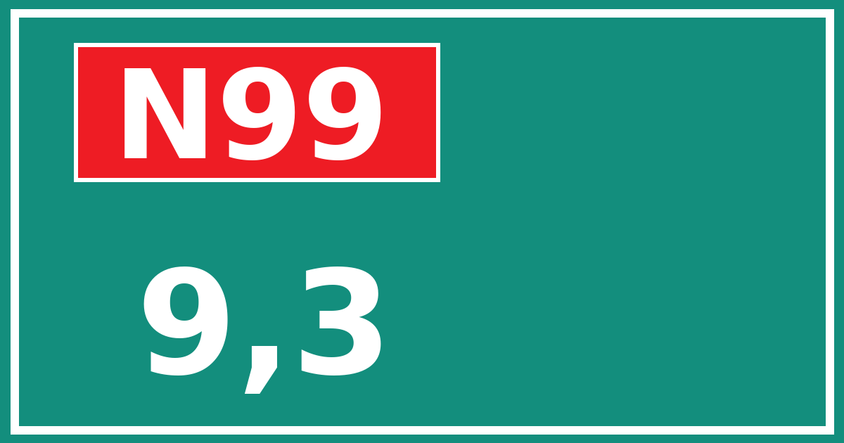 Hectometerbord N99 9,3