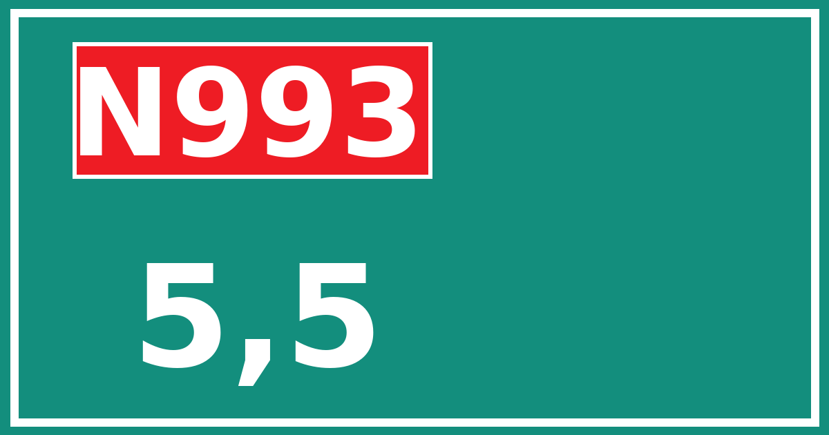 Hectometerbord N993 5,5