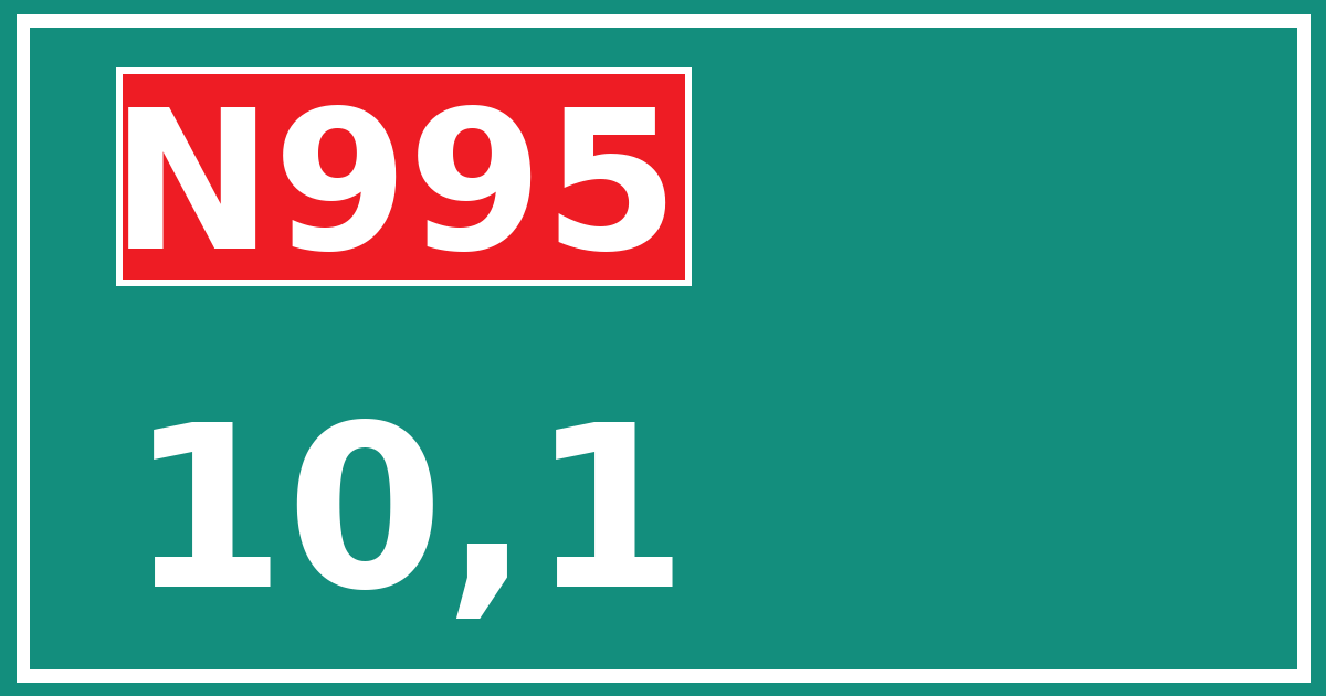 Hectometerbord N995 10,1