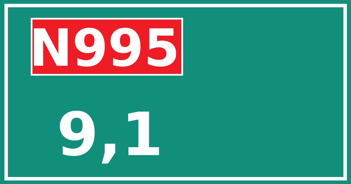 Hectometerbord N995 9,1