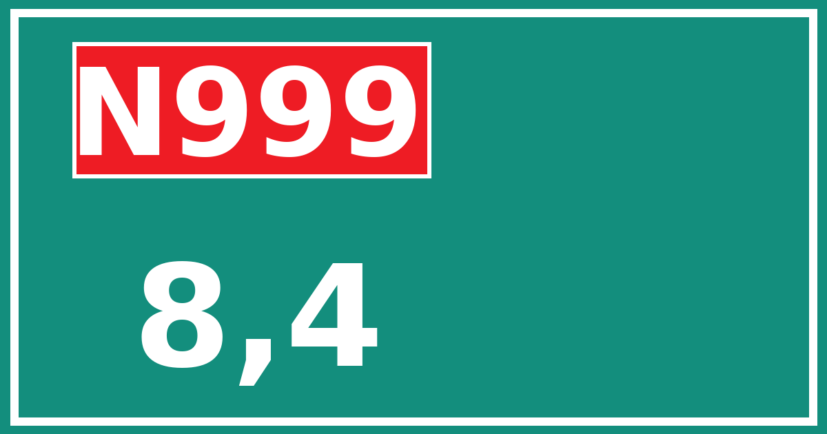 Hectometerbord N999 8,4