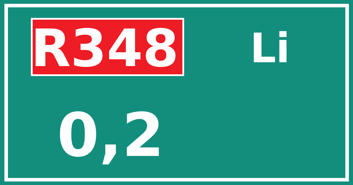 Hectometerbord R348 0,2 zijde Li