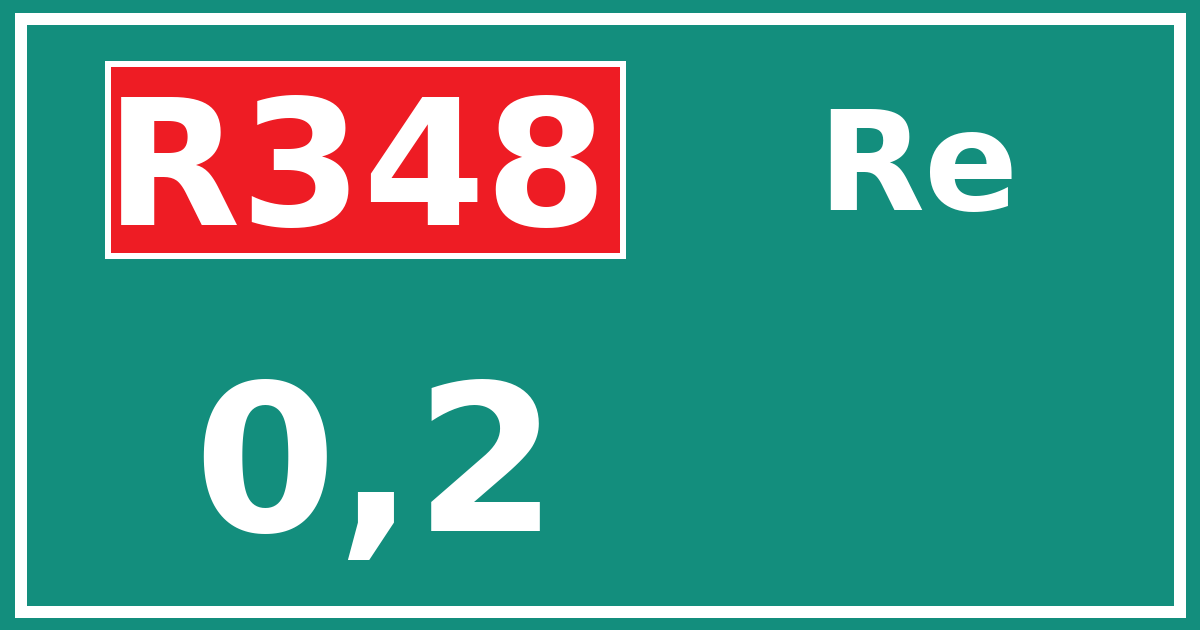 Hectometerbord R348 0,2 zijde Re