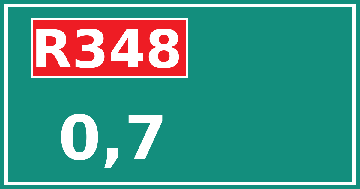 Hectometerbord R348 0,7